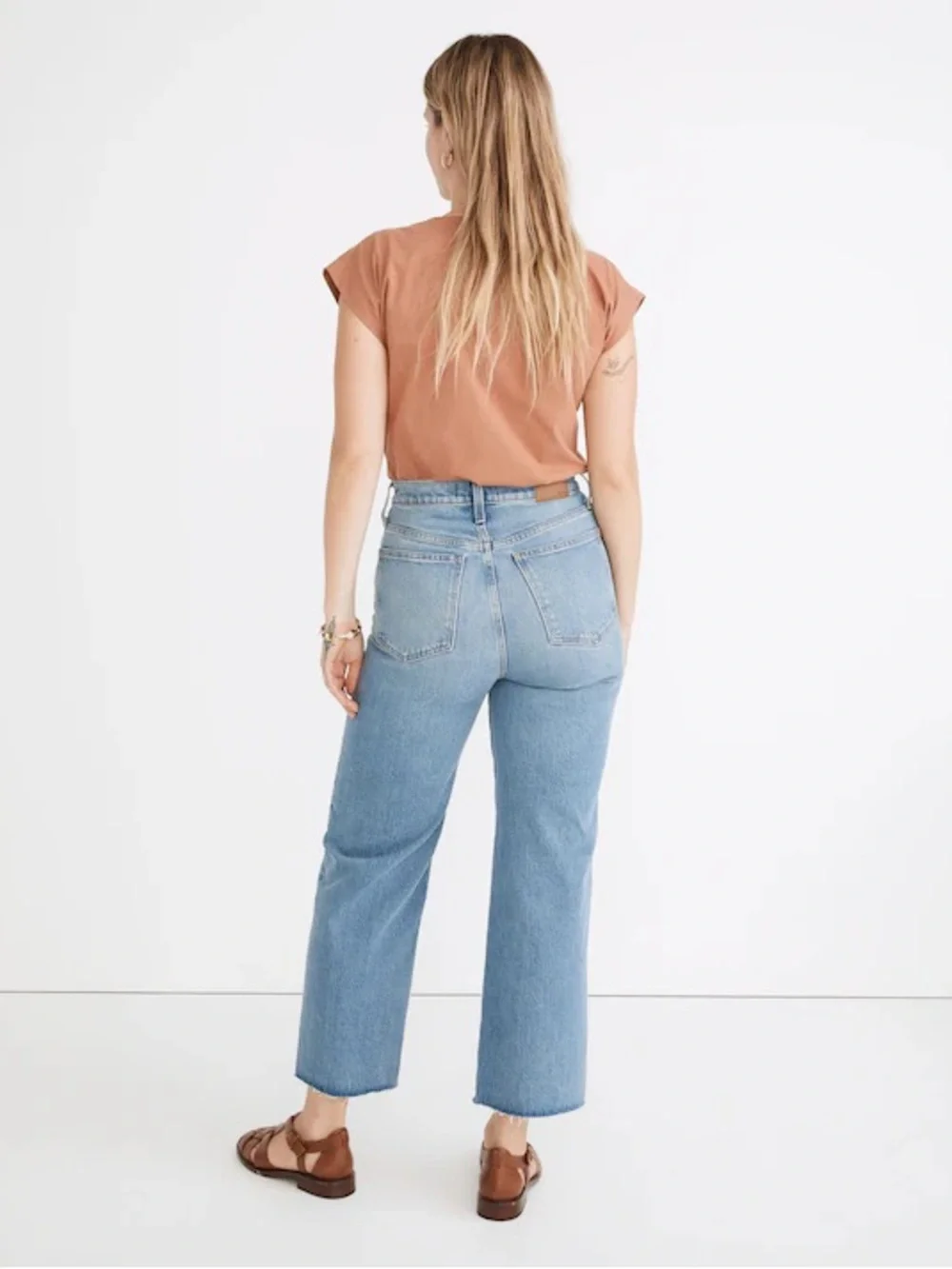 Madewell The Perfect Vintage Wide-leg Raw Hem Slouchy Crop Jean | Size: 28 - Picture 2 of 16
